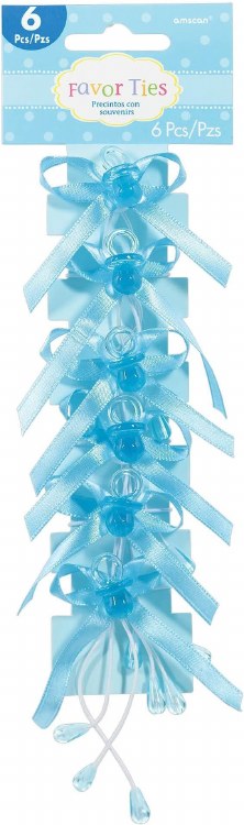 Pacifier Favor Tie Blue
