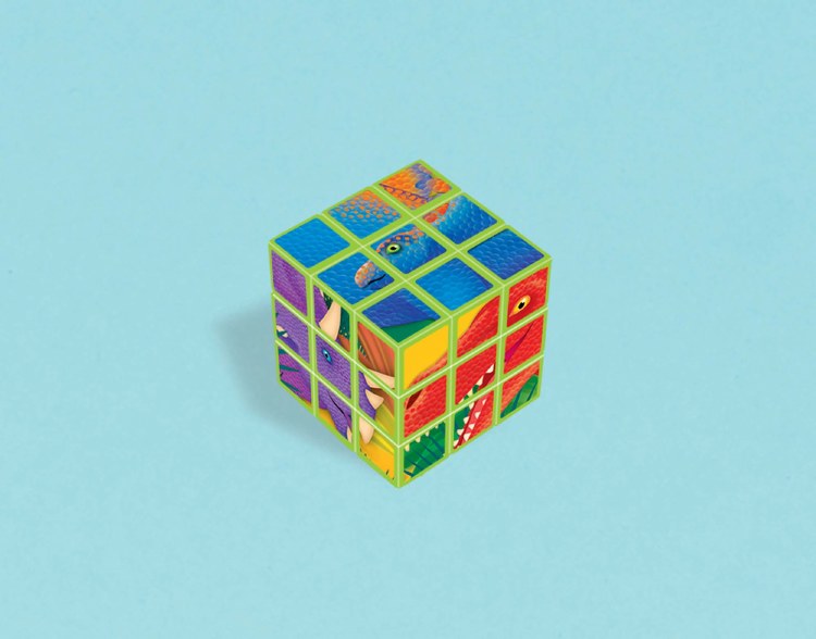 Dinosaur Puzzle Cube Favor