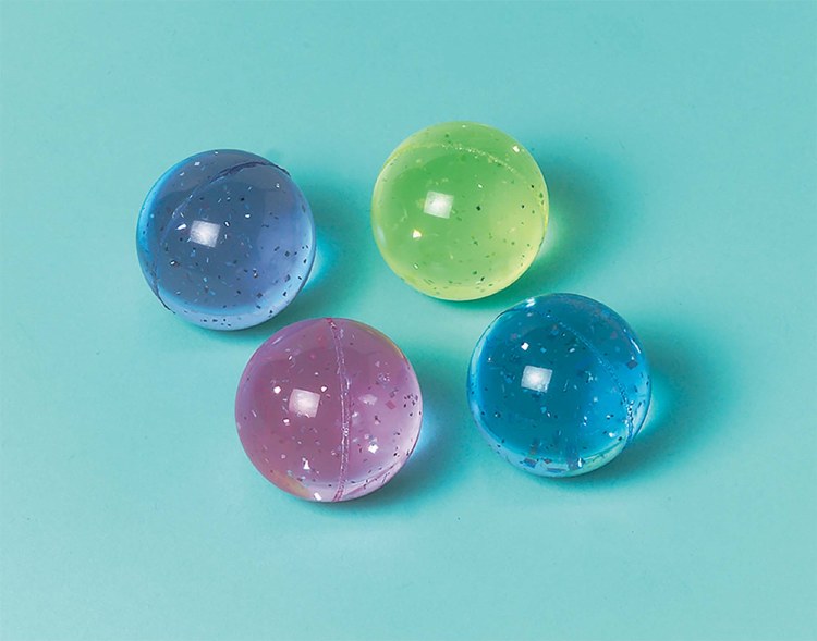 Bounce Ball Glitter Favors 6pk
