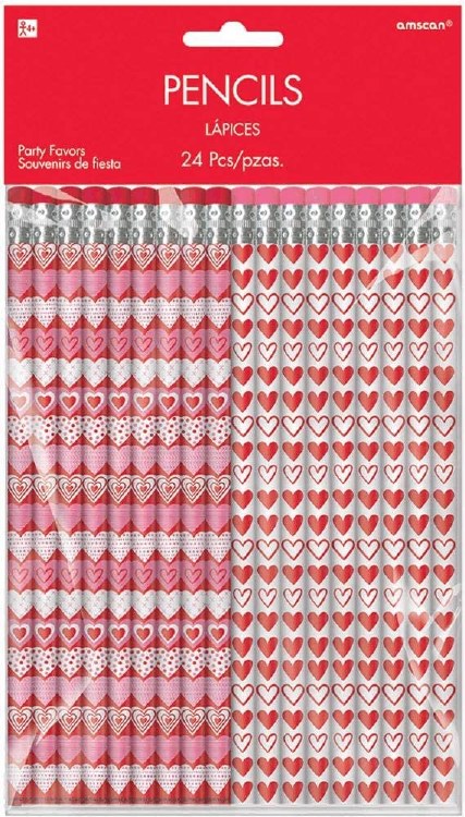 Valentines Day Pencils 24ct
