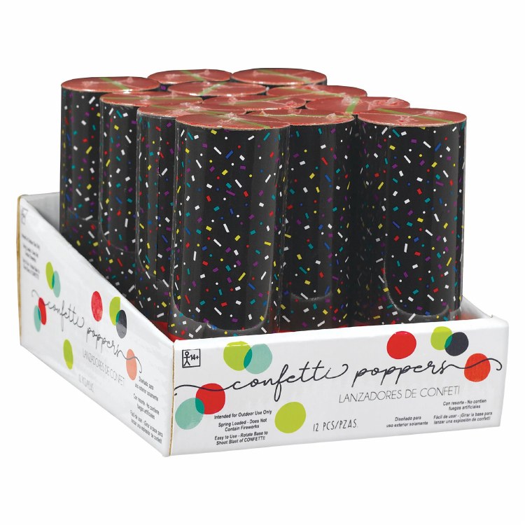 Confetti Poppers 12pc 4in