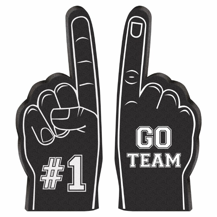 Foam Finger Favors 12pk Black