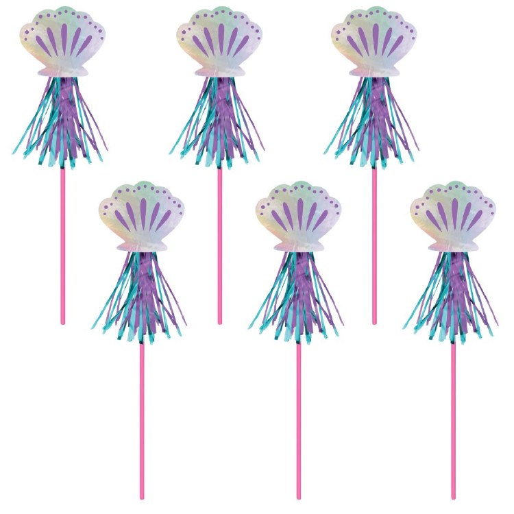 Shimmering Mermaids Wand Favors • 6 Count