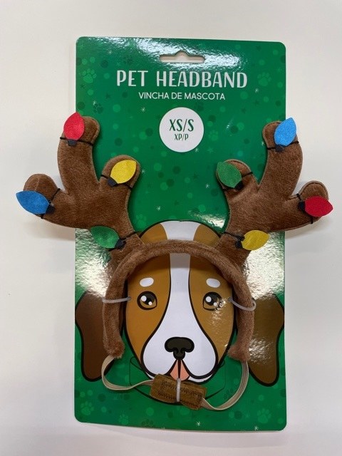 Reindeer Christmas Pet Headband XS/Small