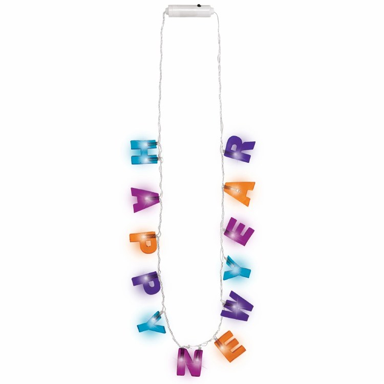 Happy New Year Light Up Necklace