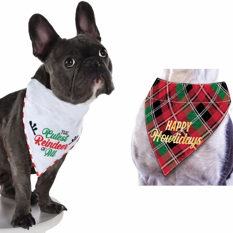 Reversible Christmas Pet Bandana