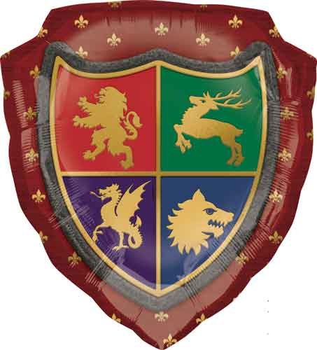 Medieval Shield Shape • Jumbo 27" Mylar Helium Balloon