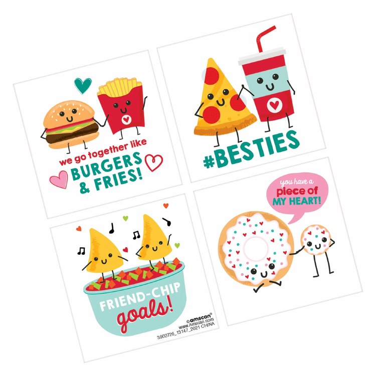 Valentine Food Temporary Tattoos