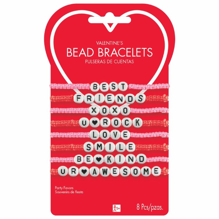Valentine Bead Bracelets 8ct