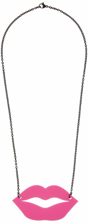 Pink Lips Necklace