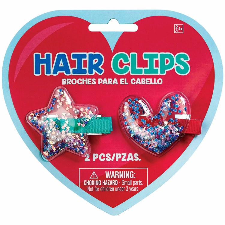 Heart and Star Hair Clips