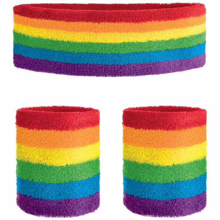 Rainbow Headband &amp; Sweatbands