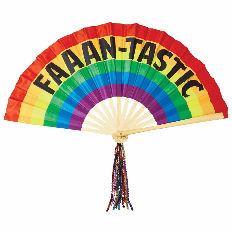 Deluxe Rainbow Pride Fan