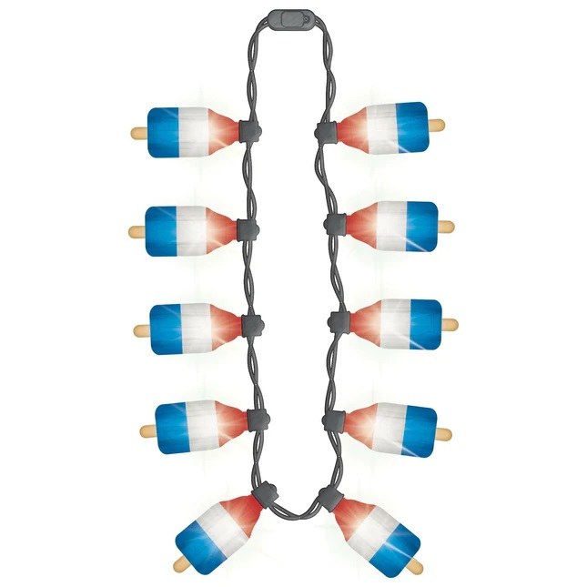 Patriotic Ice Pop Light Up Necklace