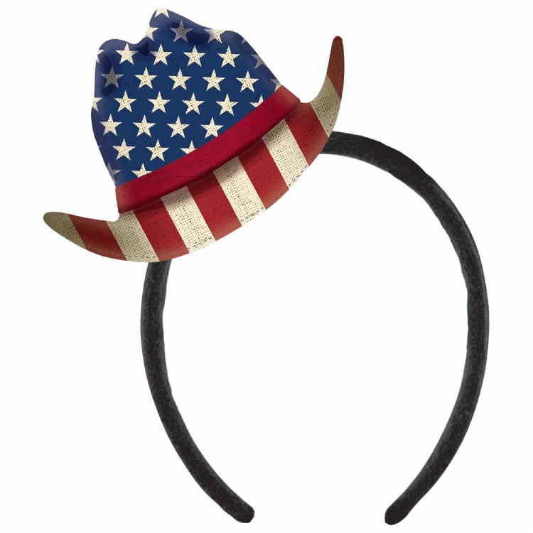 Patriotic Cowboy Hat Headband
