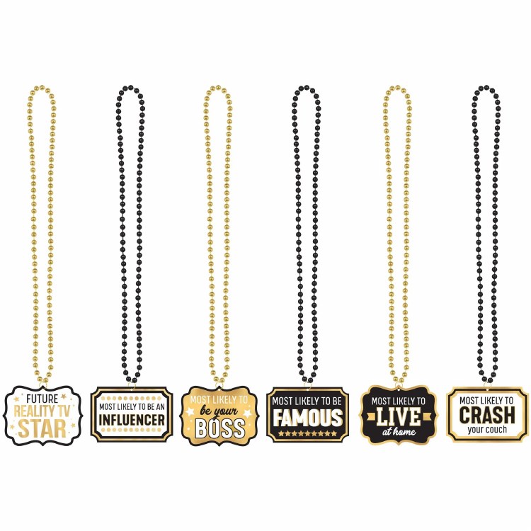Grad Superlative Necklaces 6pk