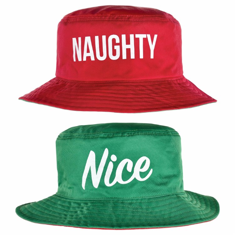 Hat Bucket Naughty/Nice Revers Champion Party Supply