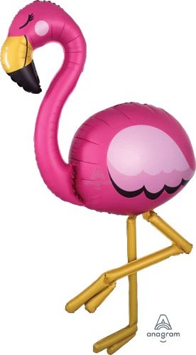 Bird, Flamingo AirWalker Shape • Mega Jumbo 68" Mylar Helium Balloon