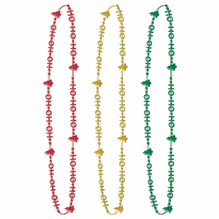HoHoHo Christmas Beaded Necklaces 3pk