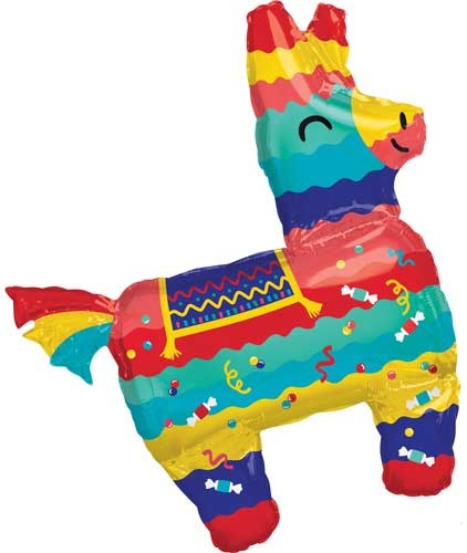 Fiesta, Pinata Shape • Jumbo 33&quot; Mylar Helium Balloon
