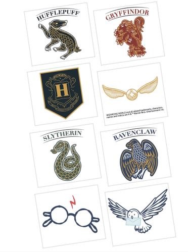 Hogwarts United Temp Tattoos
