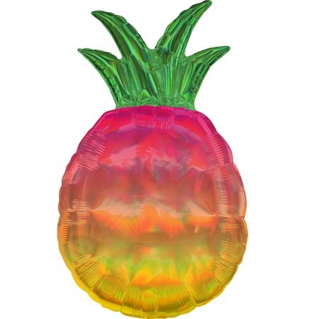 Pineapple, Iridescent Shape • Jumbo 31" Mylar Helium Balloon