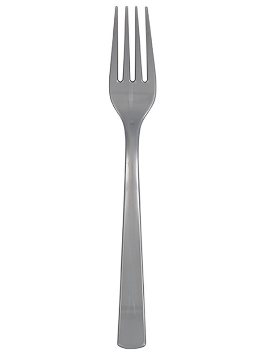 Silver Plastic Forks 18ct