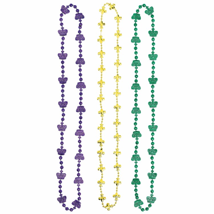 3ct Mardi Gras Bead Set
