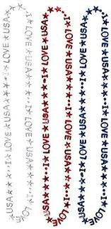Beads Necklace Love USA 3pk