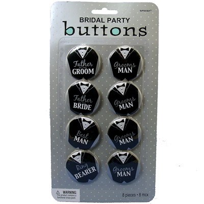 Bridal Party Buttons Groom