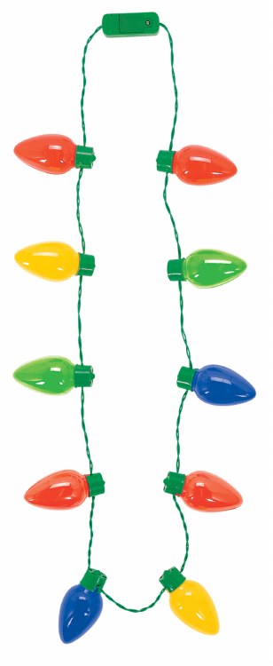 Light Up Jumbo Christmas Bulb Necklace