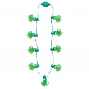 Jumbo Light Up Shamrock Pendents 19in. Necklace