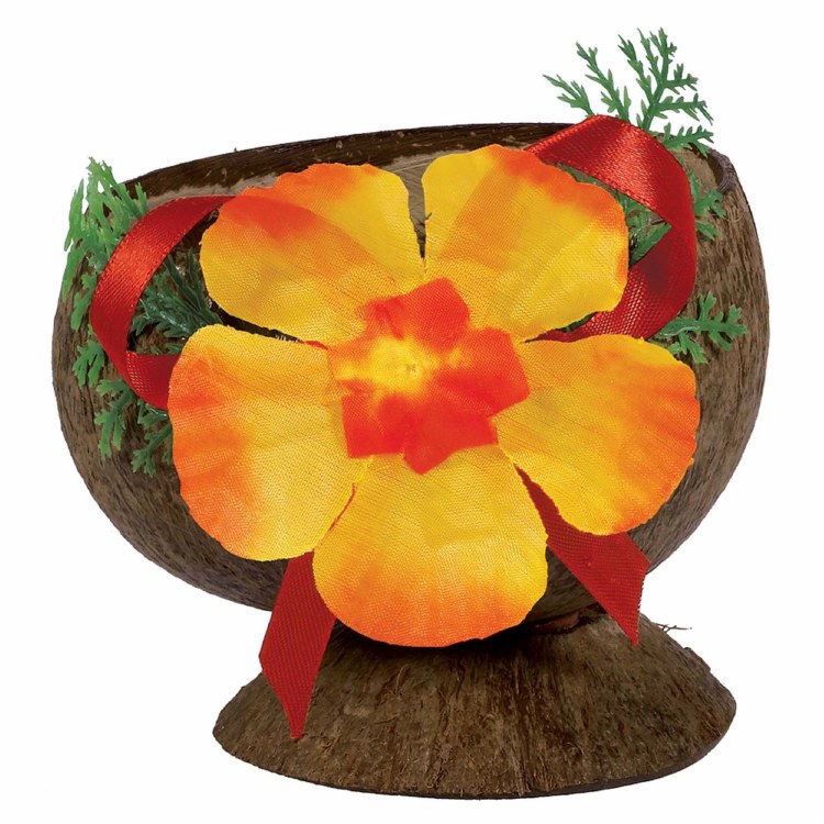 Coconut Cup W/Flower