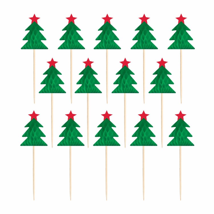 Christmas Tree Honeycomb Picks