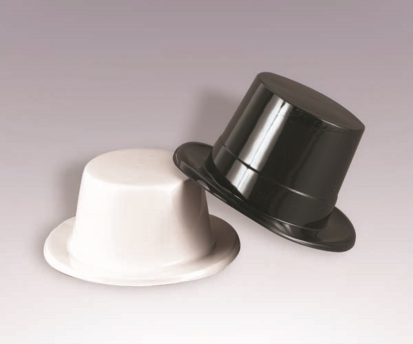 Hat Top Hat Blk Plastic