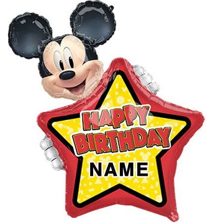Mickey Mouse • Happy Birthday • Custom Jumbo 30" Mylar Balloon
