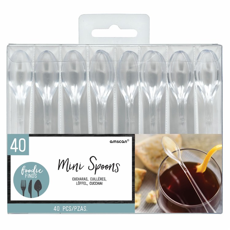 Spoons Mini Clear 4" 30pk