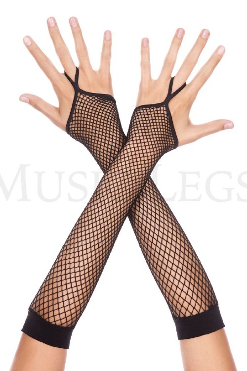 Arm Warmers Fishnet Black