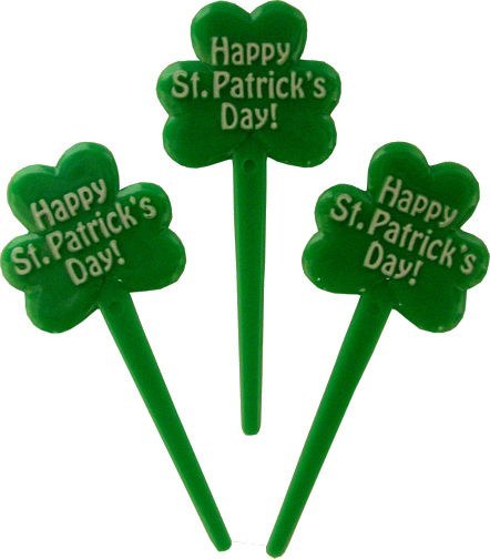 Happy St. Patrick's Day 3in. Food Picks ~ 36 Pieces