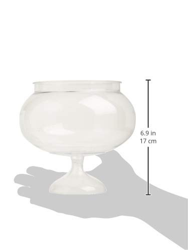 Pedastal Jar Round Plastic Clear