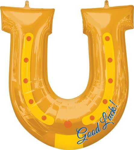 Horseshoe, Good Luck • Jumbo 28" Mylar Helium Balloon