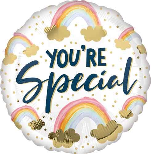 You're Special, Trendy Rainbows • Standard Size 17" Mylar Helium Balloon