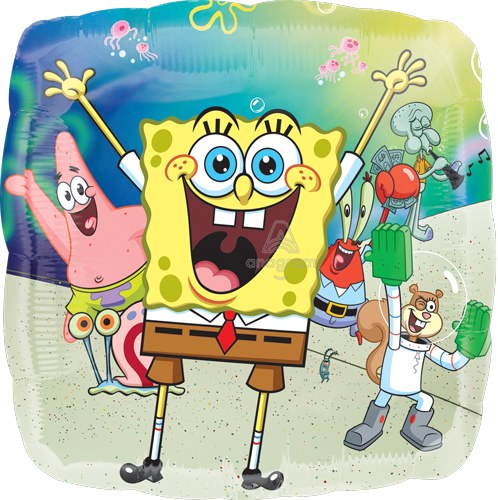 Spongebob Squarepants &amp; Friends • Standard 17" Mylar Helium Balloon
