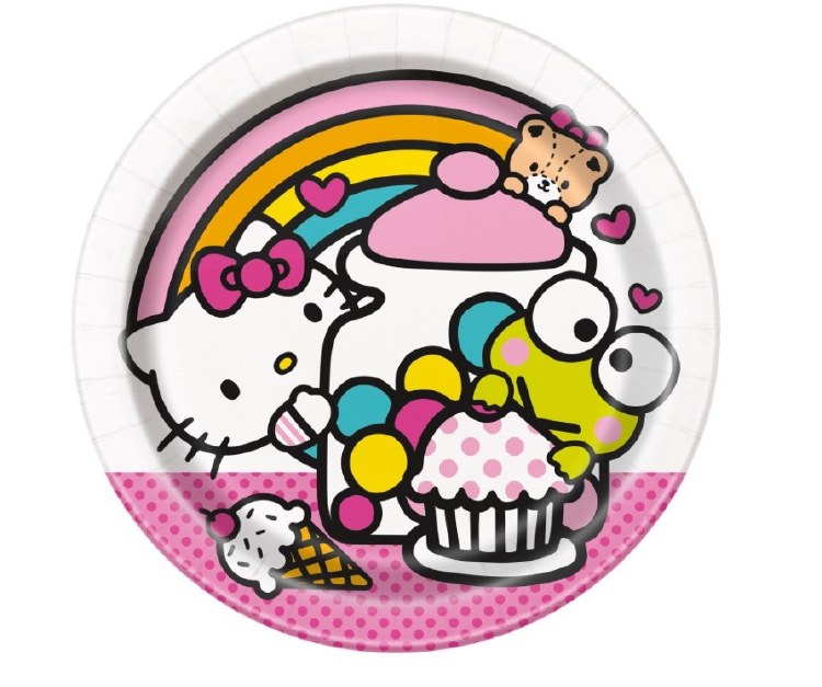 Hello Kitty 7" Plates 8ct