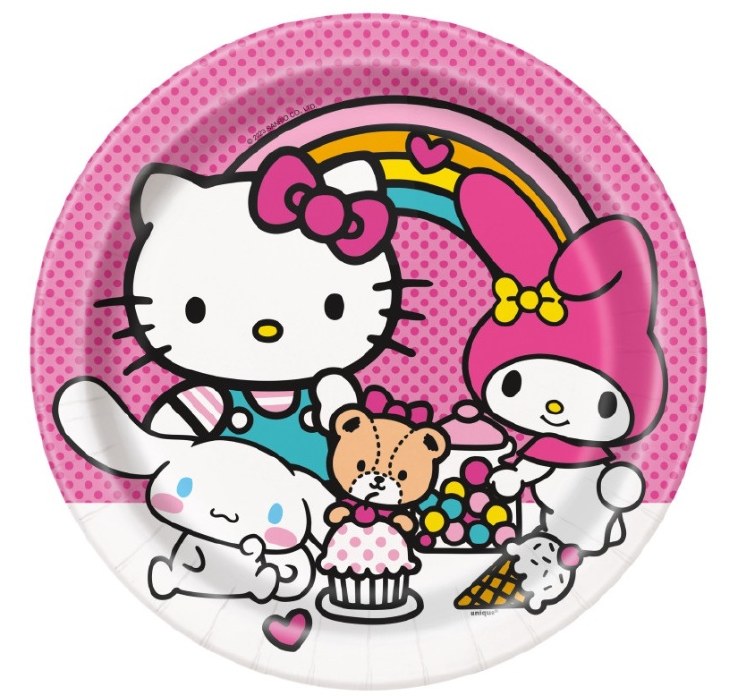 Hello Kitty 9" Plates 8ct