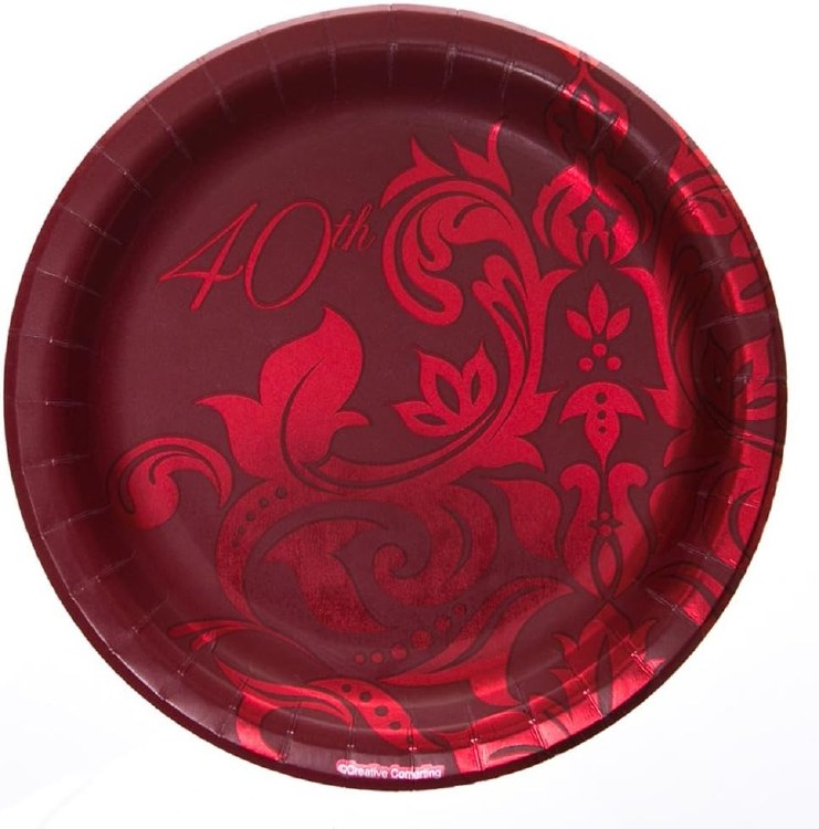 Ruby Annvrsry 7in Plates