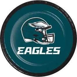 NFL Eagles Plates 7" 8ct
