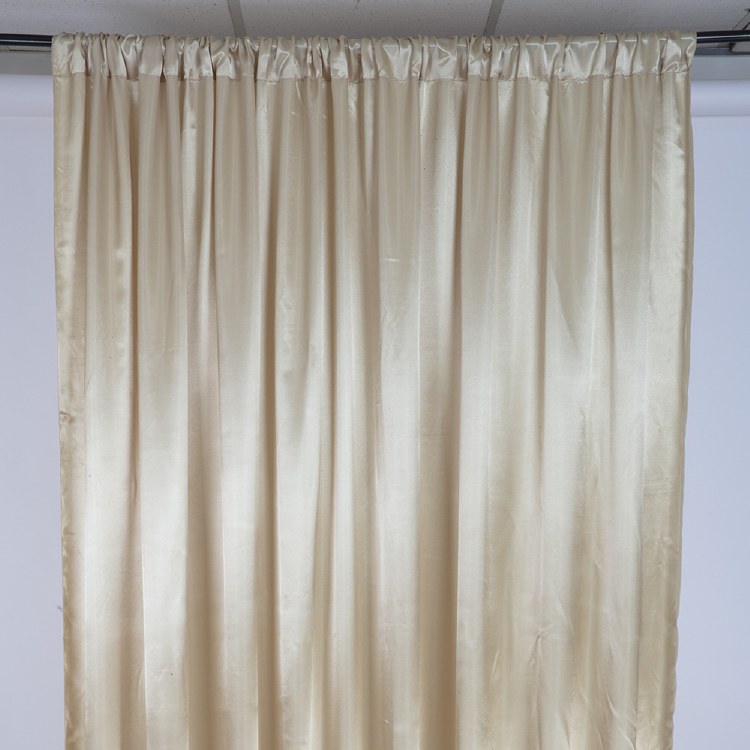 Satin Curtain Backdrop ~ Champagne