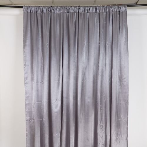 Satin Curtain Backdrop ~ Silver