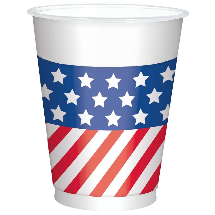 Patriotic Print Cups 25ct